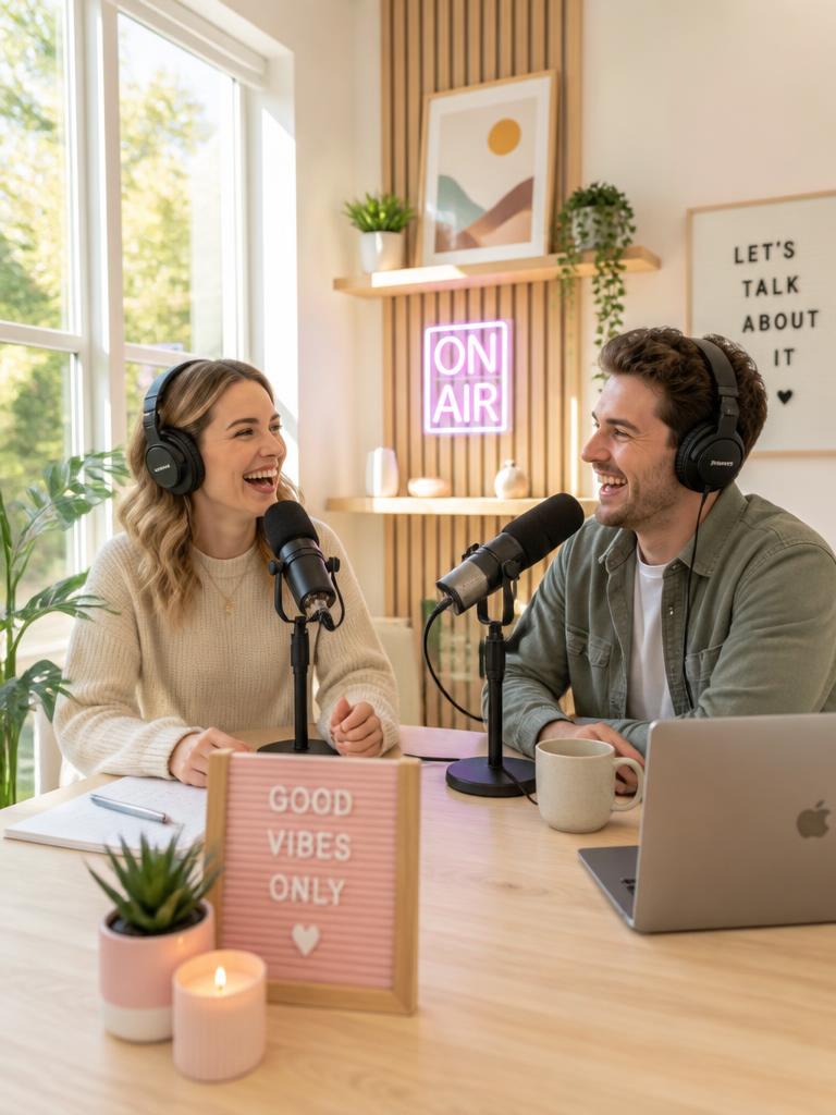 Podcast recording session